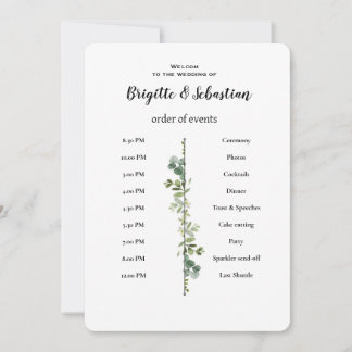 Convite Sage Green | Greenery Gold Wedding Invite
