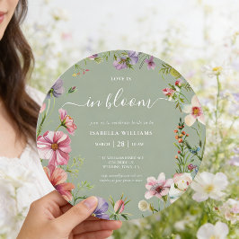 Convite Sage Green Love in Bloom Floral Bridal Shower