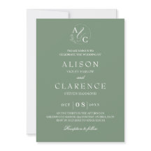 Sage Green Luxury Casamento de Monograma