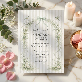 Convite Sage Green Nesting Party Baby Shower