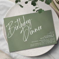 Sage Green Olive | Janto de Aniversário Simples Mo