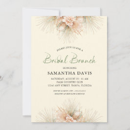 Convite Sage Green Palms Secas Boho Bridal Brunch