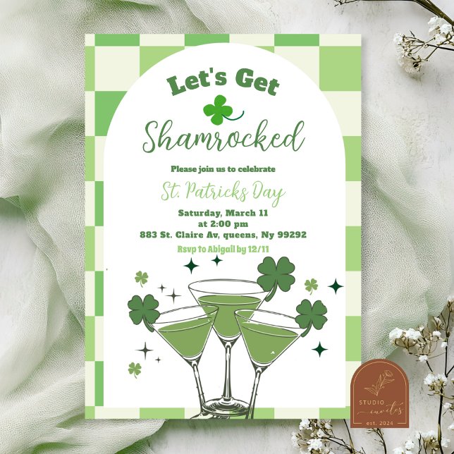 Convite Sage Green Peppy St Patrick's Day Invitation (Criador carregado)