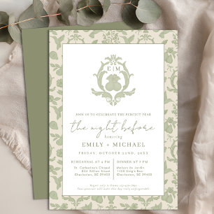 Convite Sage Green Perfect Pear Night Antes do Janto Convi