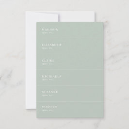 Convite Sage Green Place Card DIY
