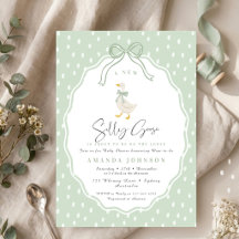 Sage Green Silly Goose Coquette Baby Shower