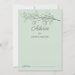 Convite Sage Green Simple Boho Floral Advice