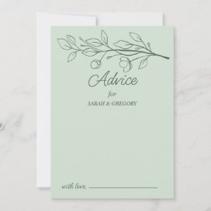 Convite Sage Green Simple Boho Floral Advice