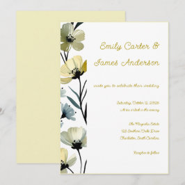 Convite Sage Green & Soft Yellow Botanical Wedding