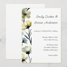 Convite Sage Green & Soft Yellow Botanical Wedding