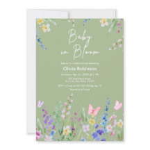 Sage Green Spring Baby in Bloom Baby Shower 