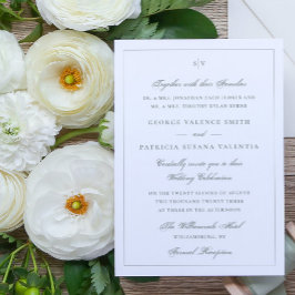 Convite Sage Green - Website de Casamento do Monograma Ele