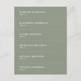Convite Sage Green Wedation Name Place Card DIY