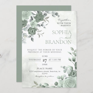 Convite Sage Green Wedding