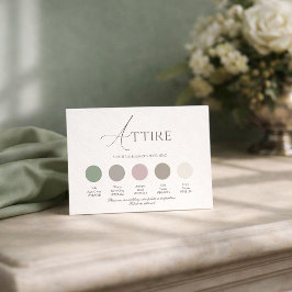 Convite Sage Green Wedding Attire Card