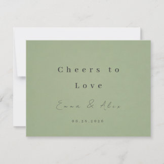 Convite Sage Green Wedding Invitation