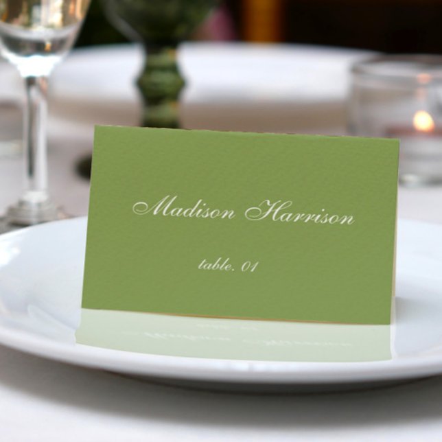 Convite Sage Green Wedding Place Card DIY (Criador carregado)