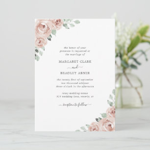 Convite Sage Greenery Pink Floral Dusty Rosa Weding