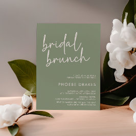 Convite Sage Minimalist Bridal Brunch