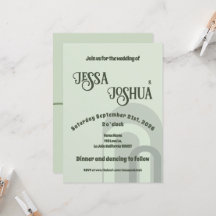 Sage Retro Funky Disco Weding - Bold Modern Divers