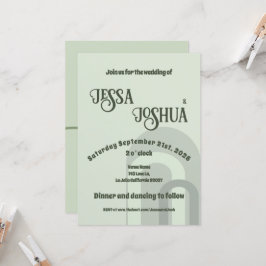 Convite Sage Retro Funky Disco Weding - Bold Modern Divers