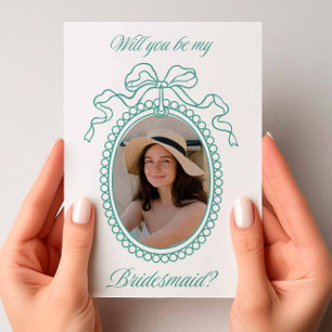 Convite Sage Vintage Frame Arco Bridesmaid Proposta