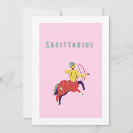 Convite Sagitário Rosa, zodíaco, signo estelar