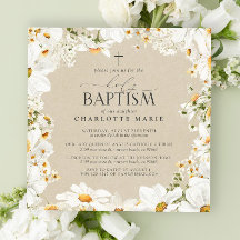 Sagrada e elegante batismo cruzado com aquarela