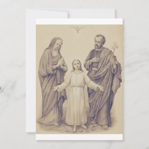 Convite Sagrada Família Jesus, Virgem Maria e São José