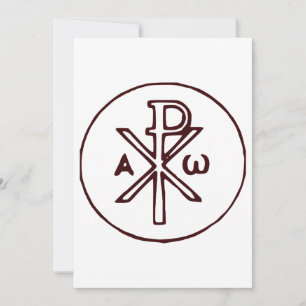 Convite Sagrado Cristograma Chi-Rho Arte Refinado