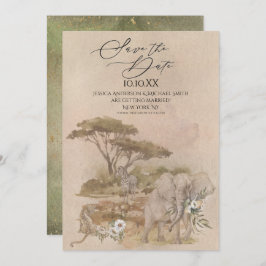 Convite Sahara Savanna Animal Salve a Data