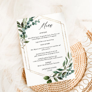 Convite Saídas e Eucalyptus Dourado Menu 3