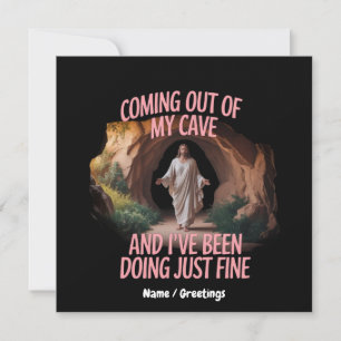 Convite Saindo da minha caverna e eu estava fazendo