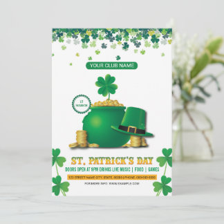Convite Saint Patricks Day Party Invitation