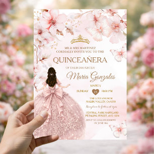 Convite Sakura de primavera Quinceañera Doce 16 Flor de ce