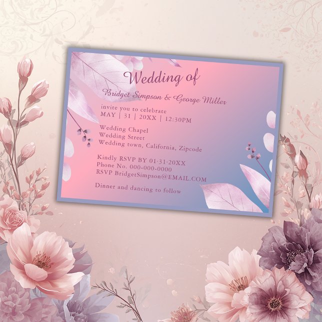 Convite sakura romântica pastel cherry (Criador carregado)