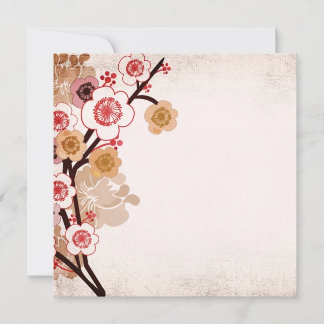 Convite sakura Vintage (Frente)