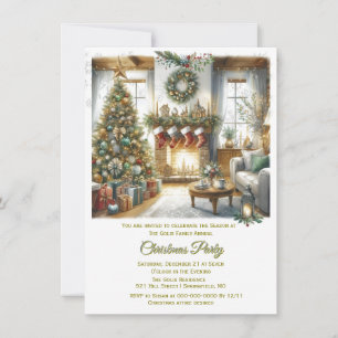 Convite Sala de Estar e Árvore de Natal Festa