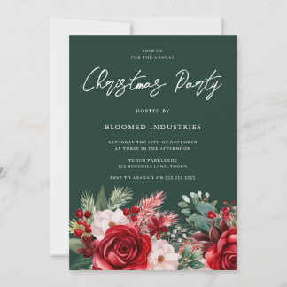 Convite Sala de Natal da Elegante da Soirée Green