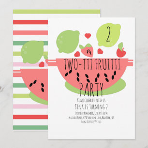 Convite Salada de Frutas Tropicais Tutti Fruitti de Verão