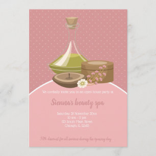 Convite Salão de beleza dos termas da beleza