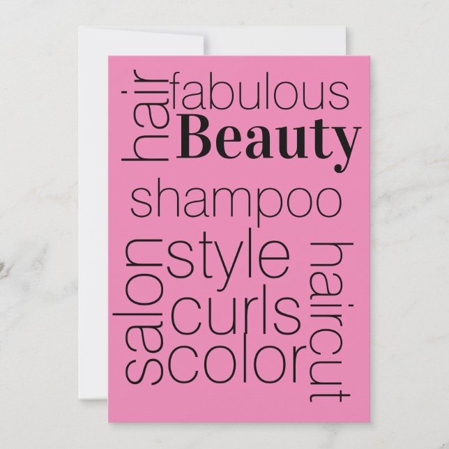 Convite salão de cabelo, (Frente)