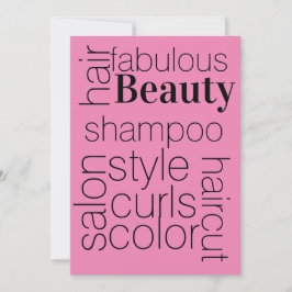 Convite salão de cabelo,