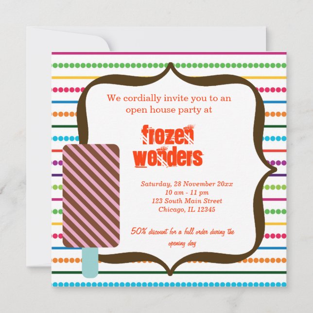 Convite Salão de Sorvete do Open House (Frente)