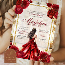 Salão Real Burgundy Vermelho Quinceanera