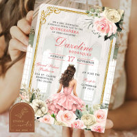 Salão Real Rosa Dourado Quinceanera
