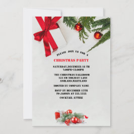 Convite Salas de Natal Elegantes, Vermelho, Festa de Natal