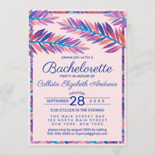 Convite Salas Tropicais de Artéria Elegante - Bachelorette