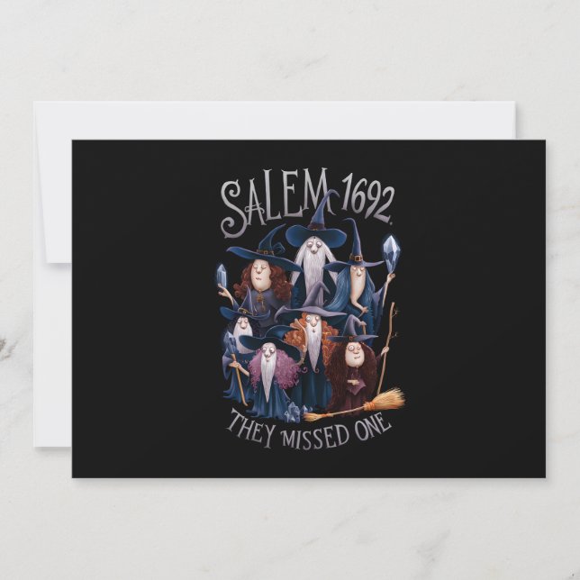 Convite Salem 1692 Perderam Uma Bruxa De Halloween (Frente)