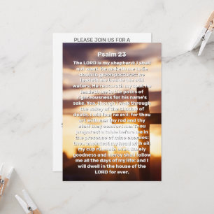 Convite Salm 23 Sun Cross Celebration of Life Funeral